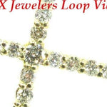 Round Cut Diamond Cross Crucifix 4 11358