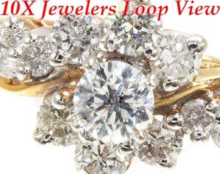 YG Flower Bouquet Ring 16092