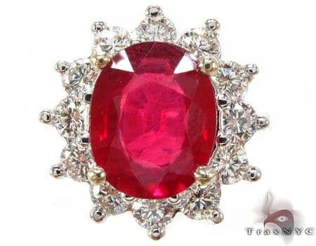 Ruby Flower Ring 5 16917