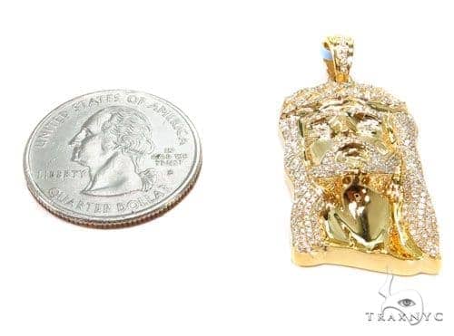 Prong Diamond Jesus Pendant 37119