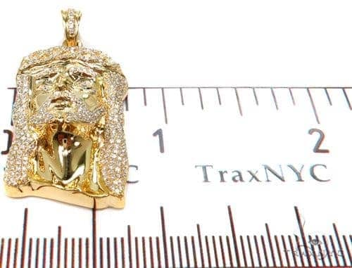 Prong Diamond Jesus Pendant 37119