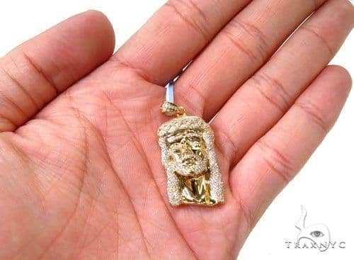 Prong Diamond Jesus Pendant 37119