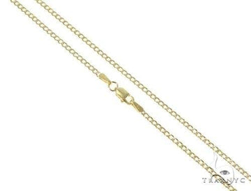 10k Hollow Yellow Gold Curb Chain 22 Inches 2.4mm 47074
