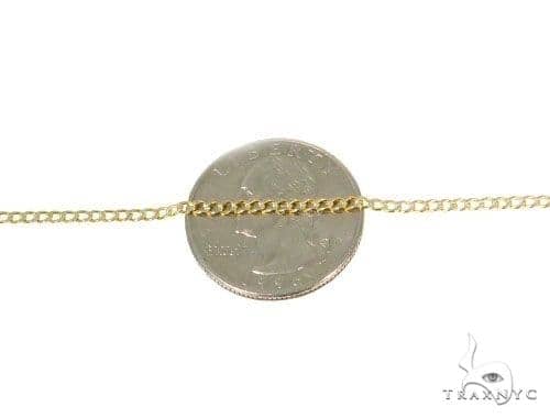 10k Hollow Yellow Gold Curb Chain 22 Inches 2.4mm, photo 3 of 4