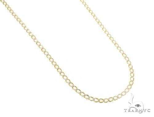 Mens 14k Solid Yellow Gold Cuban/curb Chain 20 Inches 3.3mm   47099 - Image 2