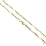 Mens 14k Solid Yellow Gold Curb Chain 16 Inches 2.1mm   47126 - Image 1