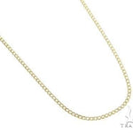 Mens 14k Solid Yellow Gold Curb Chain 16 Inches 2.1mm   47126 - Image 2