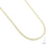 Mens 14k Solid Yellow Gold Curb Chain 20 Inches 3.7mm 47130 - Image 2