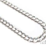 Mens 14k Solid White Gold Curb Chain 22 Inches 4.6mm   47170 - Image 1