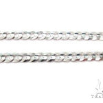Mens 14k Solid White Gold Curb Chain 22 Inches 4.6mm   47170 - Image 2