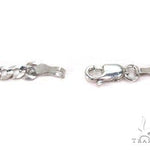 Mens 14k Solid White Gold Curb Chain 22 Inches 4.6mm   47170 - Image 4