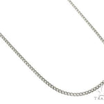 Mens 14k Solid White Gold Curb Chain 16 Inches 2mm   47181 - Image 2