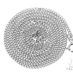 Mens 14k Solid White Gold Curb Chain 16 Inches 2mm   47181 - Image 4
