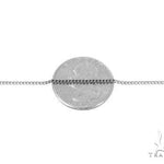Mens 14k Solid White Gold Curb Chain 18 Inches 1.7mm   47186 - Image 3