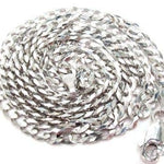 Mens 14k White Gold Solid  Curb Chain 3.6mm 26 Inches    47194 - Image 5