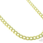 Mens 10k Hollow Yellow Gold Curb Link Chain 22 Inches 6.5mm   47198 - Image 2