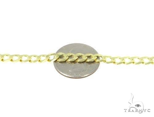 Mens 14k Solid Yellow Gold Curb Chain 28 Inches 7.2mm   47313 - Image 3