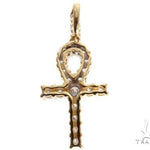 10K Gold Ankh Cross Pendant 64465