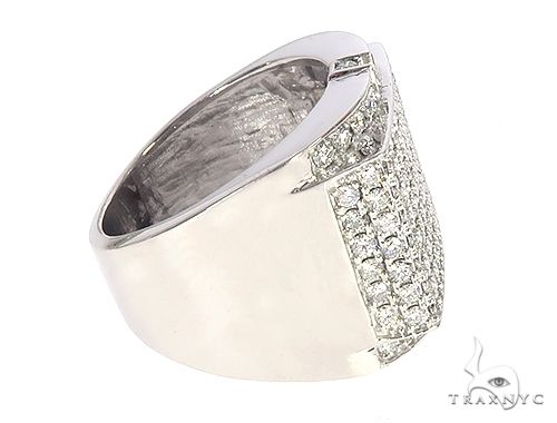 14K White Gold Hip Hop Premiere Ring 65186 - Image 4