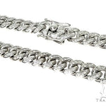 14K White Gold Miami Cuban Link Diamond Chain 66224 - Image 2