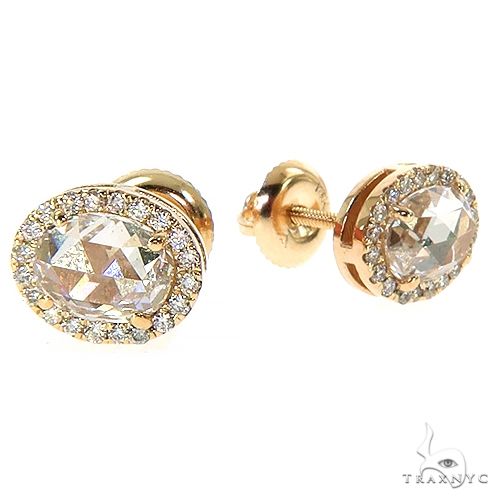 Oval Diamond Earrings 68644 - Image 2