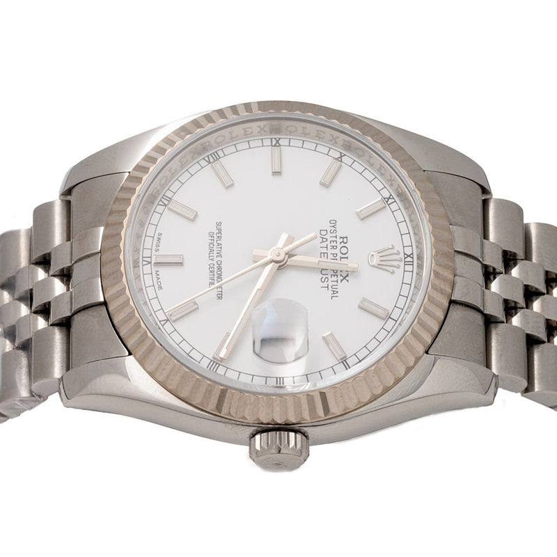 Rolex Datejust 36mm 116234 White Dial w/Red Cyclops Jubilee Bracelet ULTRA RARE 69723 - Image 3