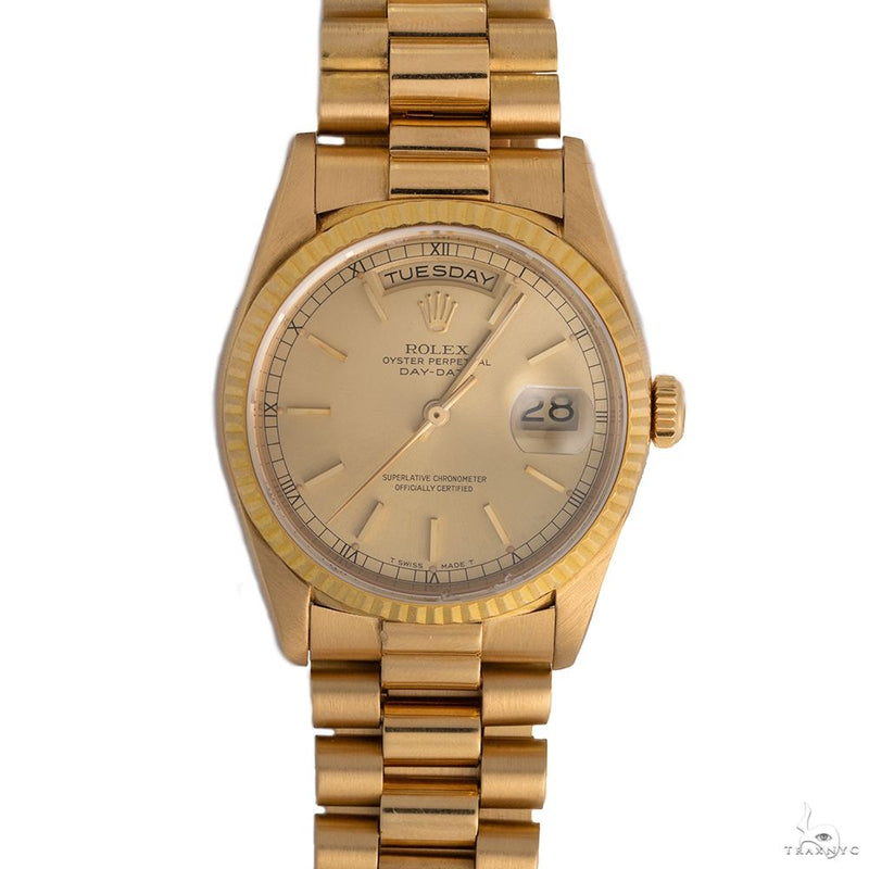 Rolex Day-Date 36mm 18238 Champagne Stick Dial President Bracelet 69733 - Image 1