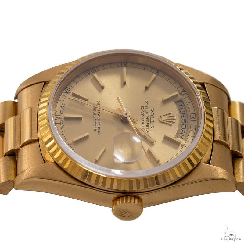 Rolex Day-Date 36mm 18238 Champagne Stick Dial President Bracelet 69733 - Image 3