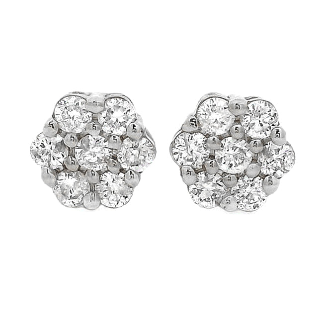 Floral Radiance Diamond Earrings 65276