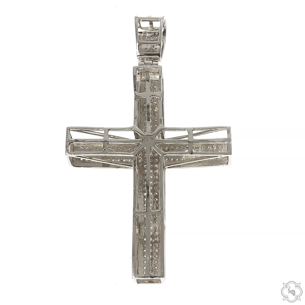 10K Gold Junior Diamond Cross 10383 | TraxNYC