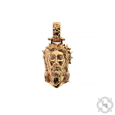 Spikes Crown Jesus Head Pendant [Small] 69155