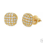 14k Gold Diamond Cluster Earrings 64839