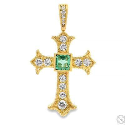 Imperial Emerald Cross Small 70555