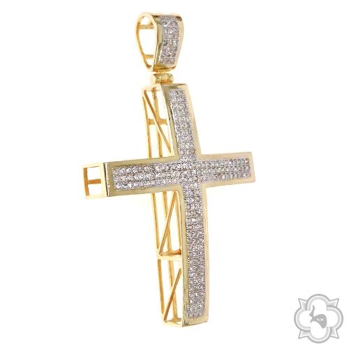 10K Gold Junior Diamond Cross 10383 - Image 7