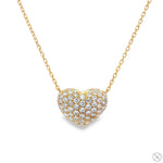 18K Gold Diamond Heart Necklace 67628