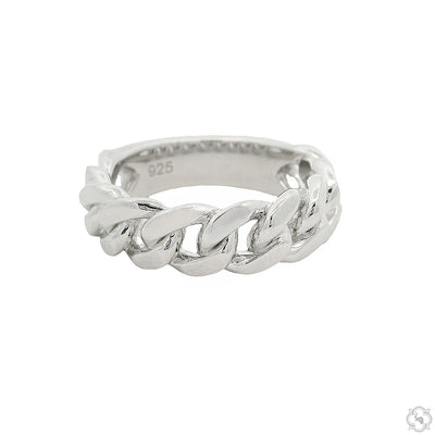 .925 Silver 5mm Miami Cuban Link Ring