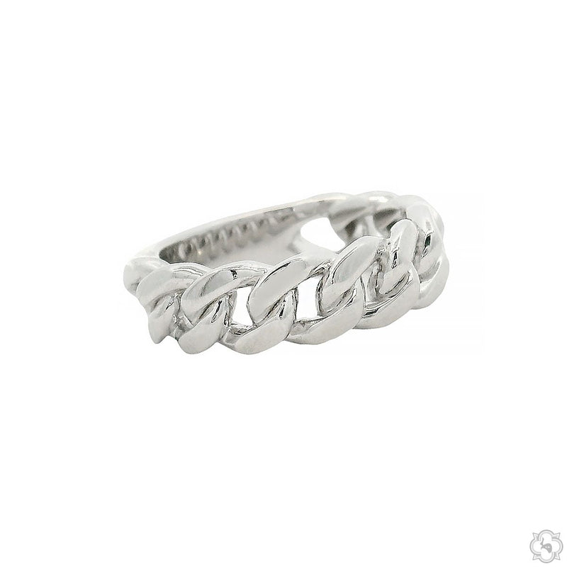 .925 Silver 6mm Miami Cuban Link Ring 70693 - Image 3