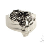 .925 Silver African Lion Face Ring 66469 - Image 1