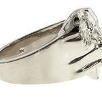 .925 Silver African Lion Face Ring 66469 - Image 3