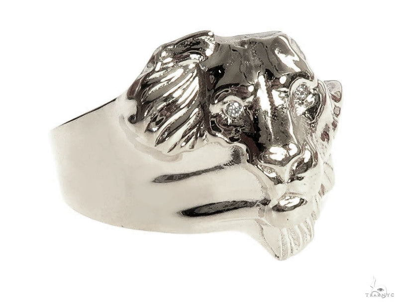 .925 Silver African Lion Face Ring, photo 4 of 6