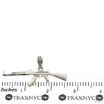 .925 Silver Ak 47 Pendant Moon Cut Chain Set  70058 - Image 4