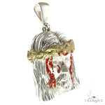 .925 Silver Blood Dripping Jesus Face Pendant 66483 - Image 2