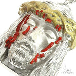 .925 Silver Blood Dripping Jesus Face Pendant 66483 - Image 4