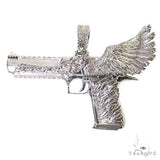 .925 Silver Desert Eagle Gun Pendant Large 69153
