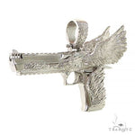 .925 Silver Desert Eagle Gun Pendant Small 69121 - Image 2