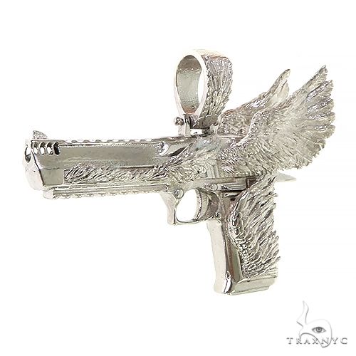 .925 Silver Desert Eagle Gun Pendant Small 69121 - Image 2