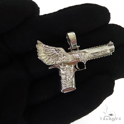 .925 Silver Desert Eagle Gun Pendant Small, photo 7 of 7