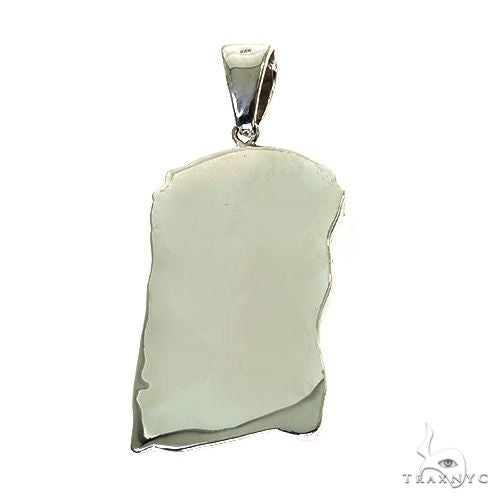 .925 Silver Diamond Big Jesus Pendant, photo 5 of 7
