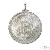 .925 Silver Diamond Bitcoin Pendant 67420