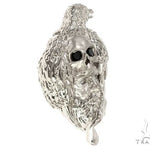 .925 Silver Diamond Crow Skull Face Pendant 66459 - Image 2
